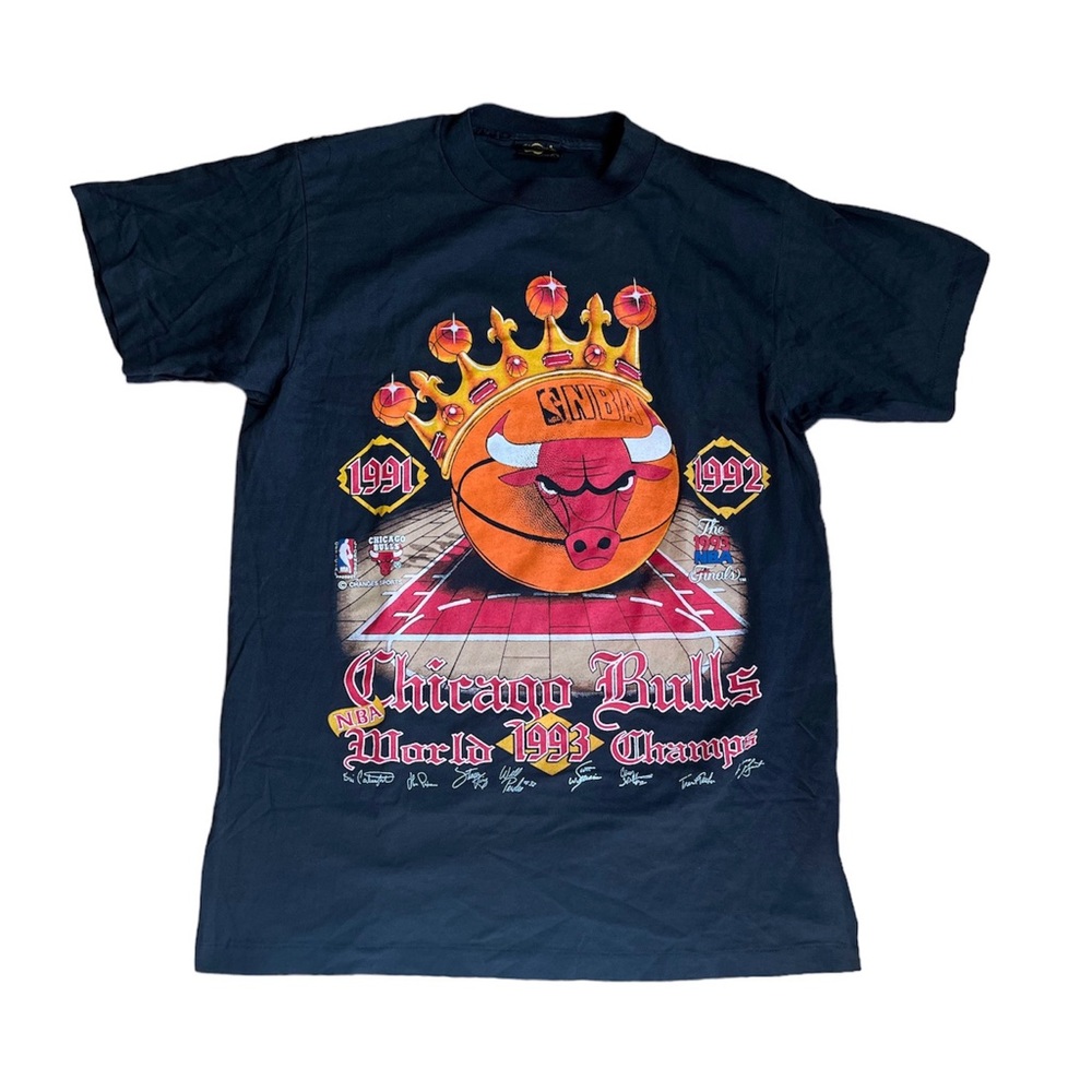 Vintage NBA Chicago Bulls World Championship 1993 Graphic Tee Shirt